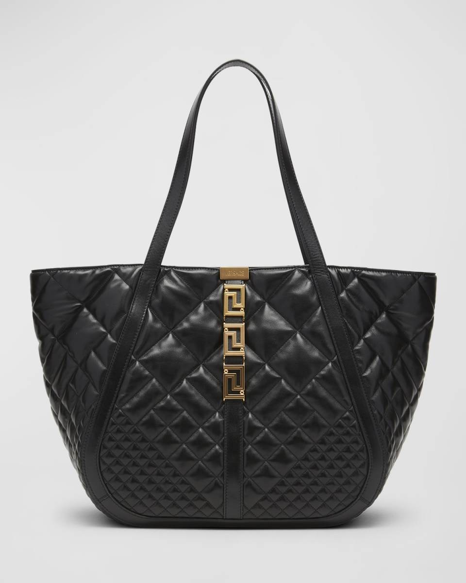 Greca Goddess Large Quilted Tote Bag